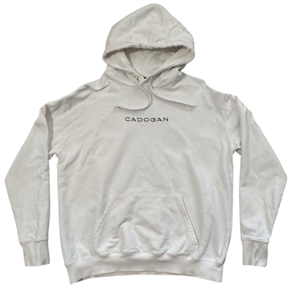 Cadogan World Los Angeles Spell Out Hoodie Mens Large White Luxury Designer